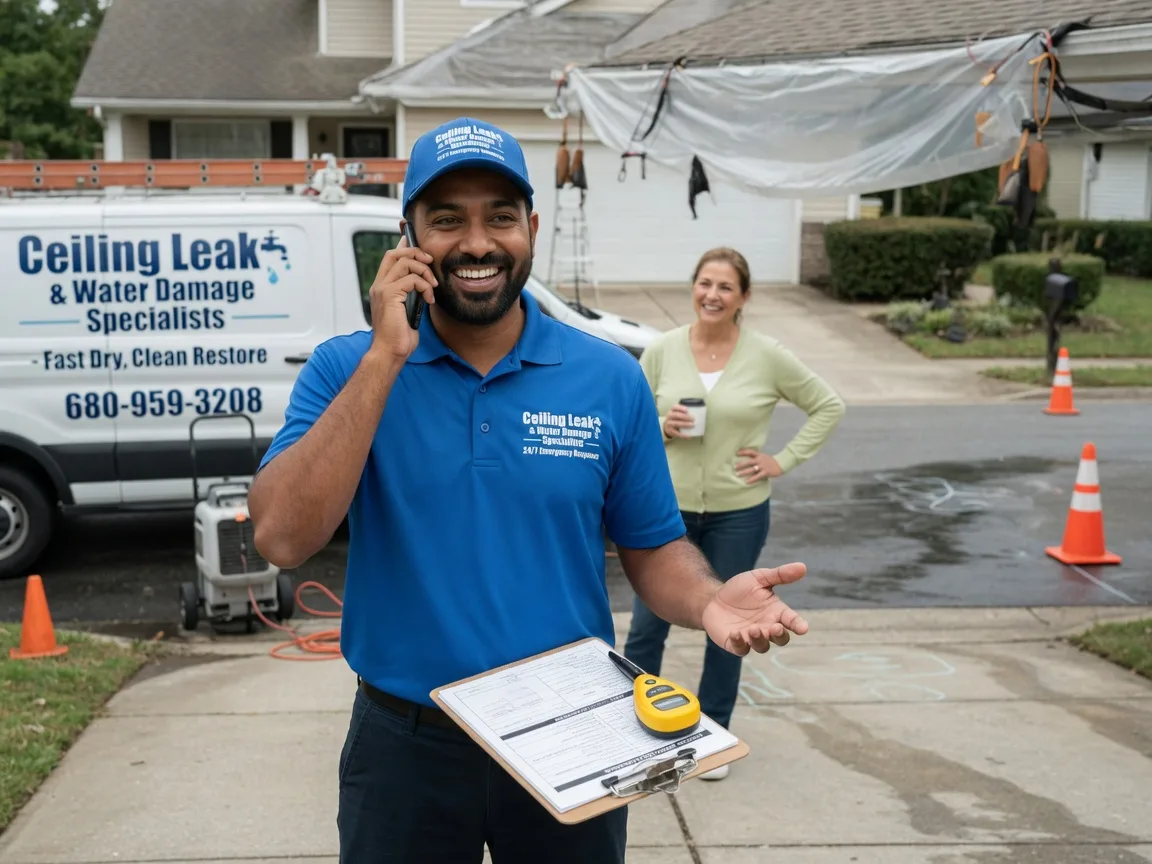 Ceiling Leak Cleanup Port Jefferson Station, NY FAQs